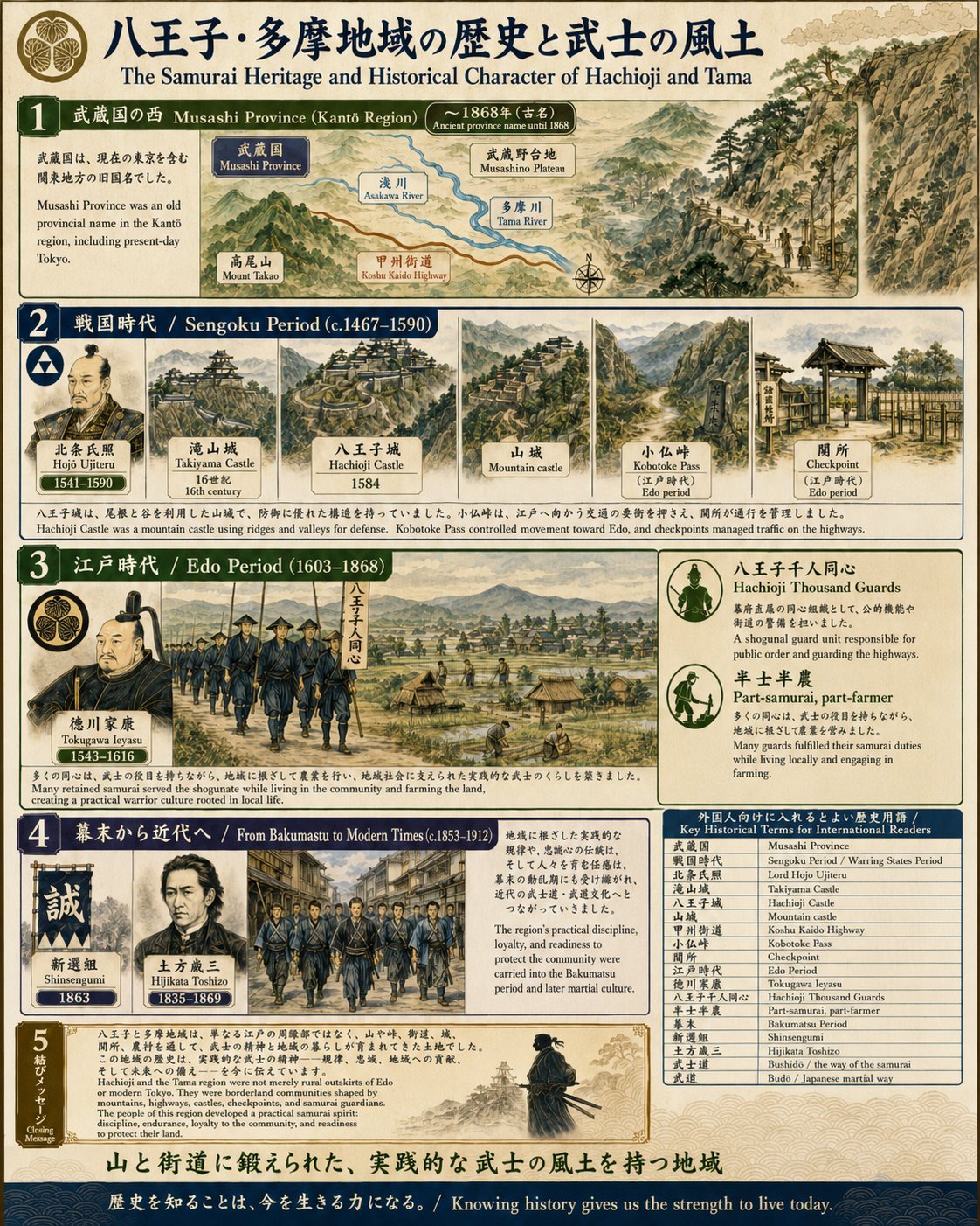 八王子・多摩地域の歴史と武士の風土